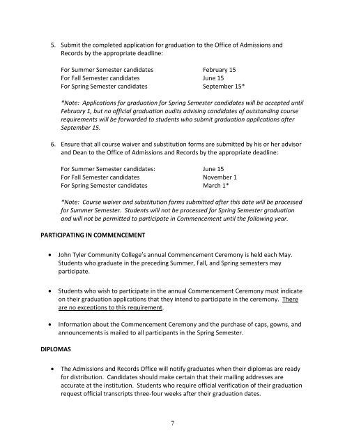 student conduct code - John Tyler Community College