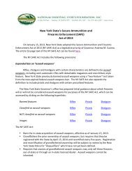 NY SAFE Act Summary - New York State Rifle & Pistol Association