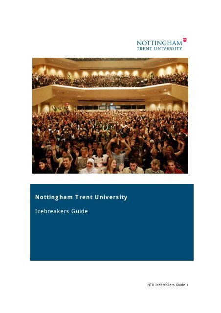 Nottingham Trent University Icebreakers Guide