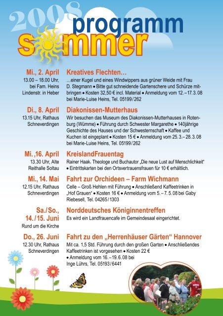 programm - LandFrauenverein Schneverdingen