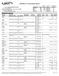 CESCOM 10 - Aircraft Status Report