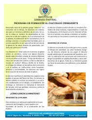 PROGRAMA DE FORMACIÃN AL DIACONADO PERMANENTE