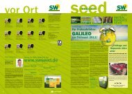 zeigte 2010 auf D- und V-Standorten mit relativ - SW Seed GmbH