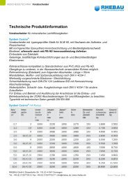 Technische Produktinformation - Rhebau GmbH