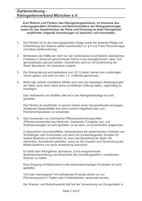 Gartenordnung vom Kleingartenverband-München e.V.