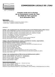 CR rÃ©union du 08-12-2011 - (SAGE) de l'Est lyonnais
