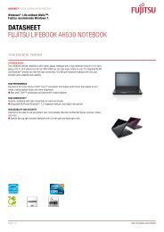 Datasheet Fujitsu LiFEBOOK AH530 NOtEBOOK