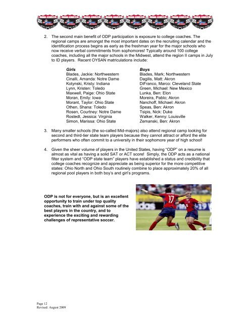 What is the US Youth Soccer Olympic Development Program?