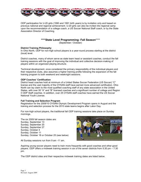 What is the US Youth Soccer Olympic Development Program?