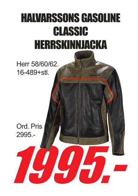 halvarssons gasoline classic herrskinnjacka - Lelles MC