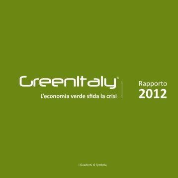 Rapporto Green Italy - Csr - Unioncamere