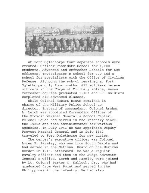 History of the U.S. Army Military Police School ... - MPRA Online