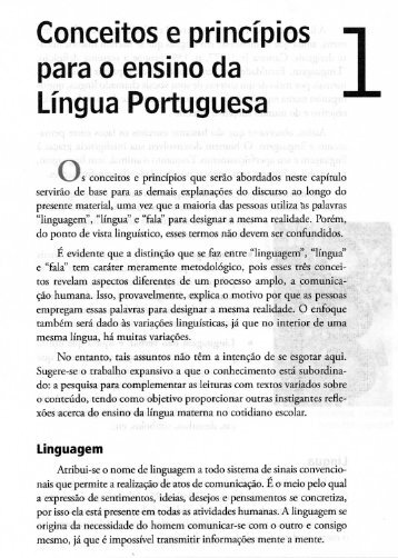 Conceitos e princÃ­pios para o ensino da LÃ­ngua ... - Comunidades