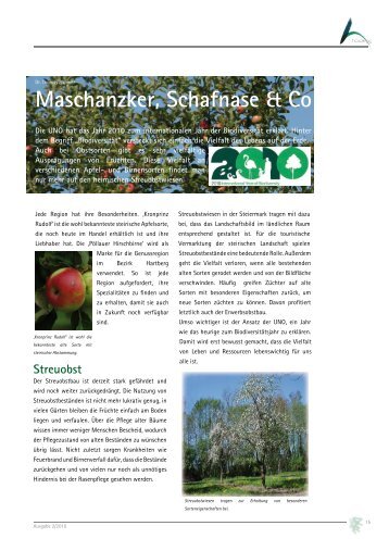 Maschanzker, Schafnase und Co - Agrar-Server Land Steiermark