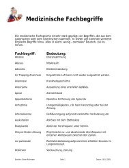 Medizinische Fachbegriffe - Physis-web.de