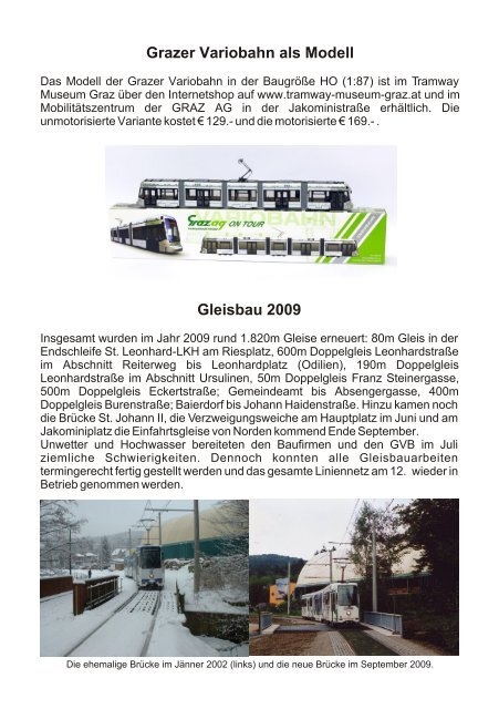 Die 1. Grazer Variobahn - Tramway Museum Graz