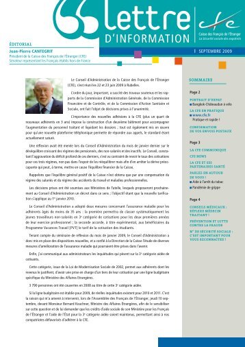 D'INFoRMATIoN - Caisse des FranÃ§ais de l'Etranger