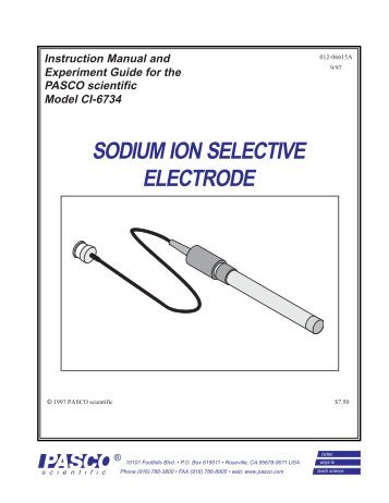 SODIUM ION SELECTIVE ELECTRODE - Frederiksen