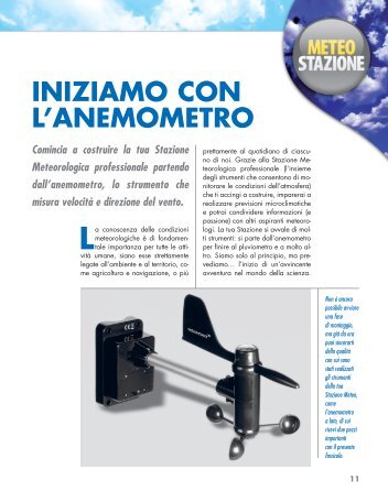 INIZIAMO CON L'ANEMOMETRO