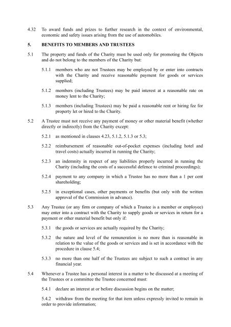 Memorandum & Articles of Association - FIA Foundation