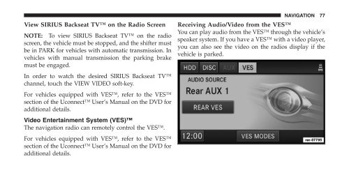 2011 - Radio Bool RER Owner's Manual - Jeep