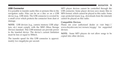 2011 - Radio Bool RER Owner's Manual - Jeep