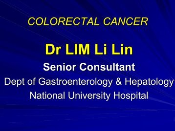 COLORECTAL CANCER - NUH