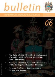 ANZCA Bulletin - June 2006 - Australian and New Zealand College ...