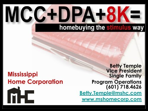 Welcome / Introduction Mississippi Home Corporation