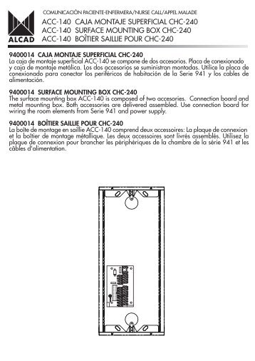 ACC-140 CAJA MONTAJE SUPERFICIAL CHC-240 ACC ... - Alcad