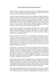 Biografia de los Conferencistas PolÃ­ticas del Libro