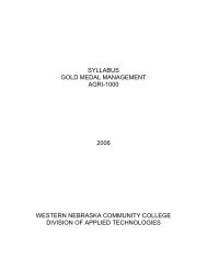 View Syllabus - Western Nebraska Community College
