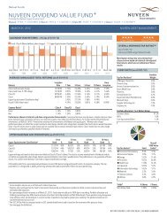 Nuveen Fact Sheets - COUNTRY Financial