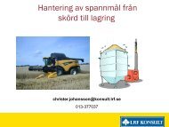 Hantering av spannmål från skörd till lagring