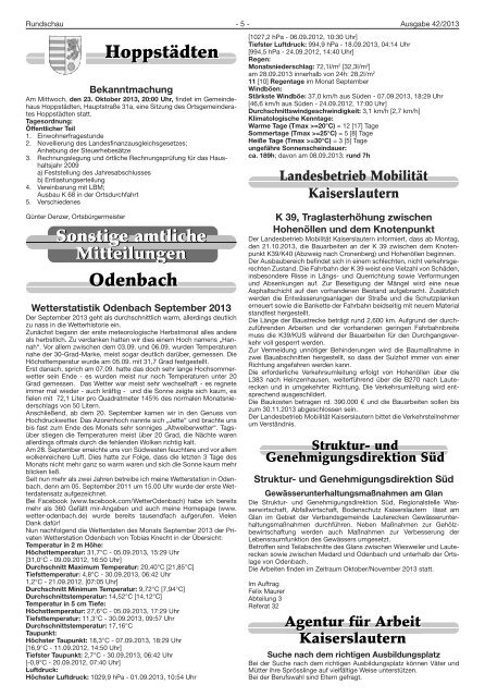 Amtsblatt KW 42 - Verbandsgemeinde Lauterecken