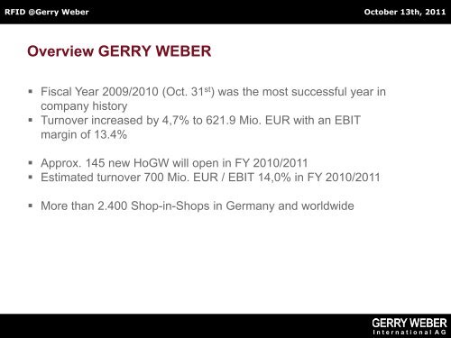 RFID @Gerry Weber - nordicrfidcenter.dk