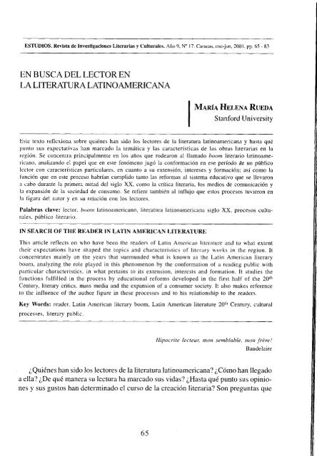 la literatura latinoamericana - Estudios â Revista de Investigaciones ...