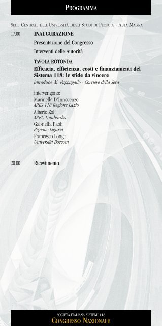 pROGRAMMA 7 CONGRESSO SIS118