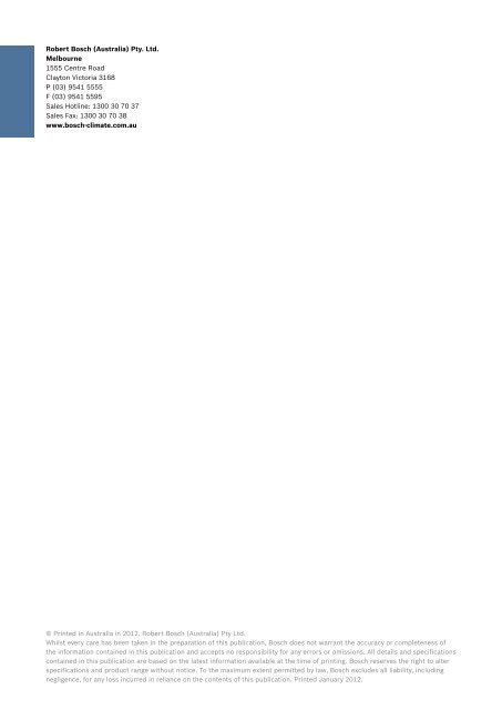 Bosch Solar Brochure - Bosch Hot Water u0026amp; Heating