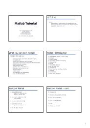 Matlab Tutorial