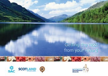 Getting the most from your Award - Scotland Food and Drink