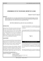 epidermoid cyst of the spleen - Journal of Nepal Medical Association