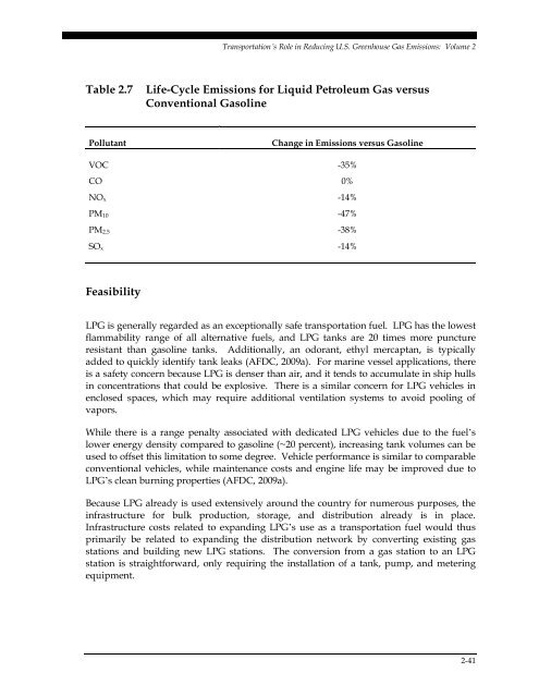 Transportation's Role in Reducing U.S. Greenhouse Gas Emissions ...