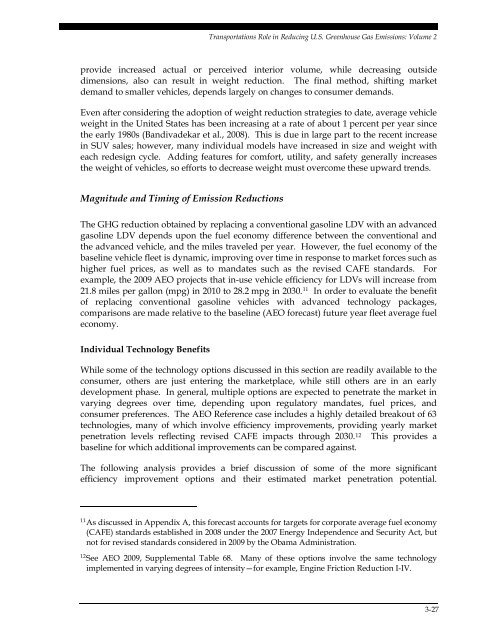 Transportation's Role in Reducing U.S. Greenhouse Gas Emissions ...