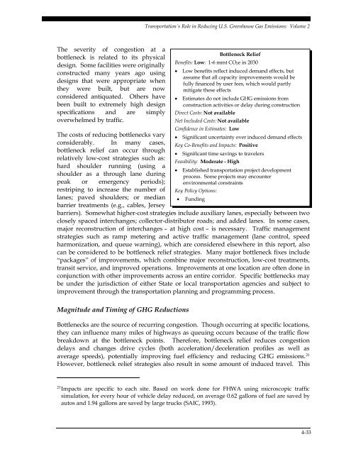 Transportation's Role in Reducing U.S. Greenhouse Gas Emissions ...