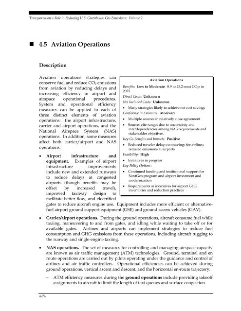 Transportation's Role in Reducing U.S. Greenhouse Gas Emissions ...