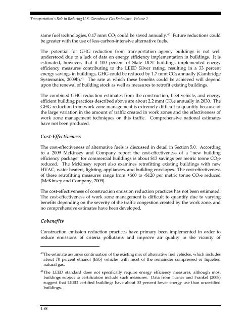 Transportation's Role in Reducing U.S. Greenhouse Gas Emissions ...