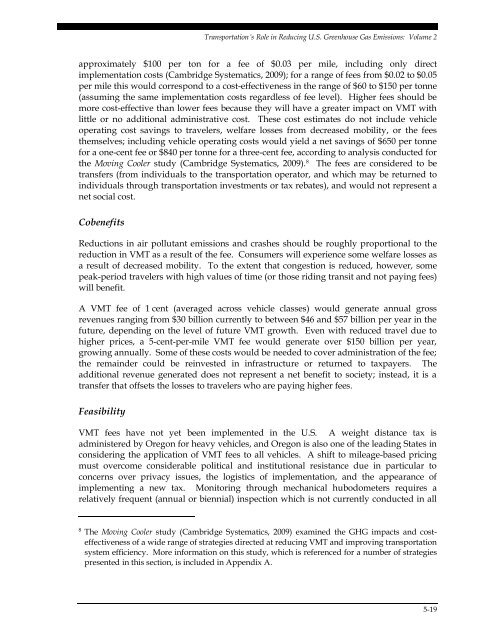 Transportation's Role in Reducing U.S. Greenhouse Gas Emissions ...