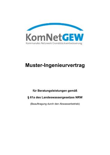 Muster-Ingenieurvertrag - Kommunales Netzwerk ...