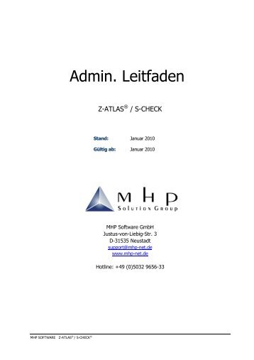 S-CHECK_Z-ATLAS AdminLeitfaden - MHP Solution Group